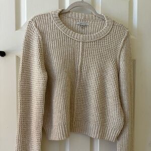 American Eagle Outfitters Cream Knit Sweater